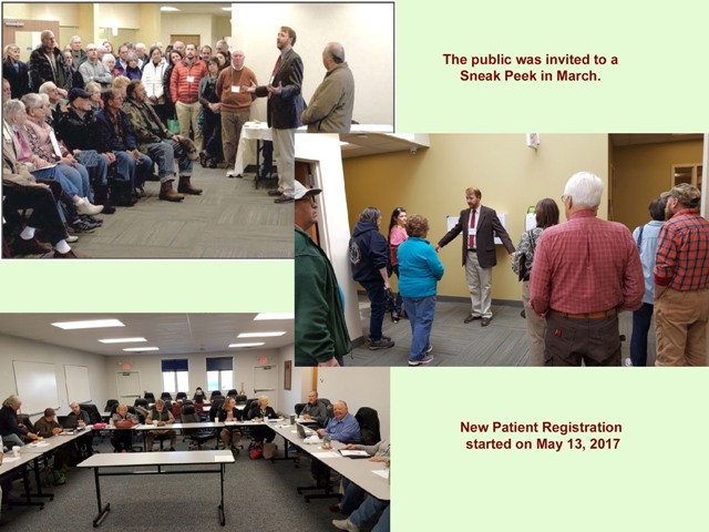 New patients registering to use the center