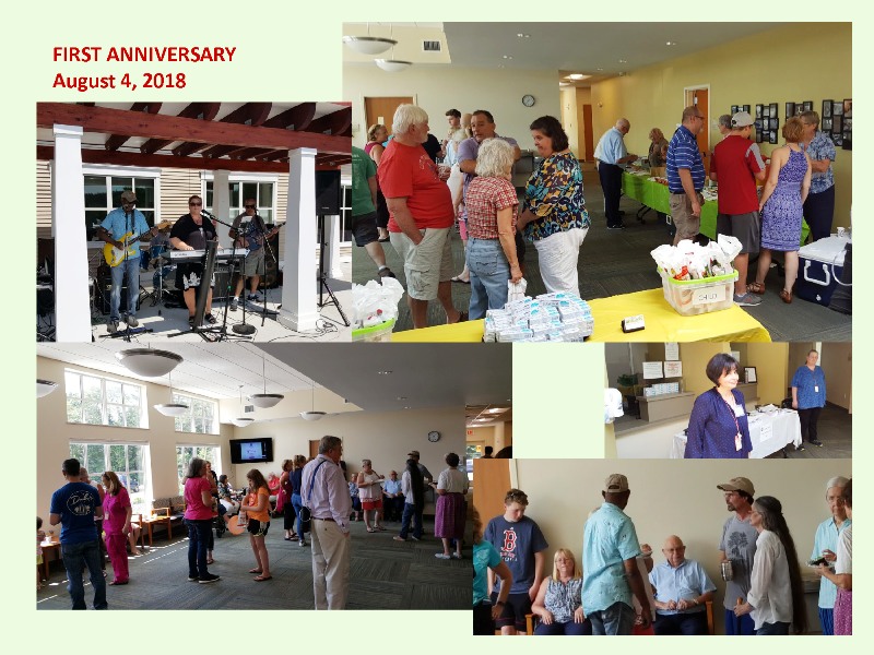 collage of anniversary party